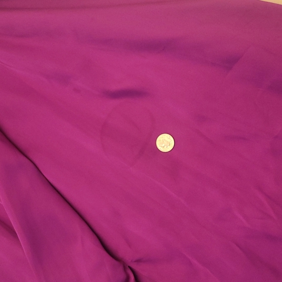 White by Vera Wang Medium Purple One Shoulder Gown with Slit - Picture 14 of 16